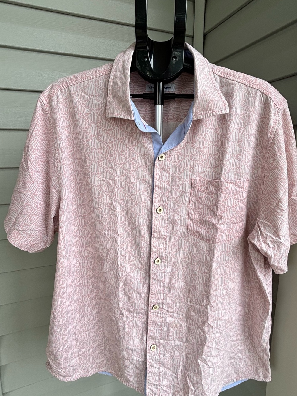 Tommy Bahama IslandZone Silk Blend Button Shirt Men’s XL Pink